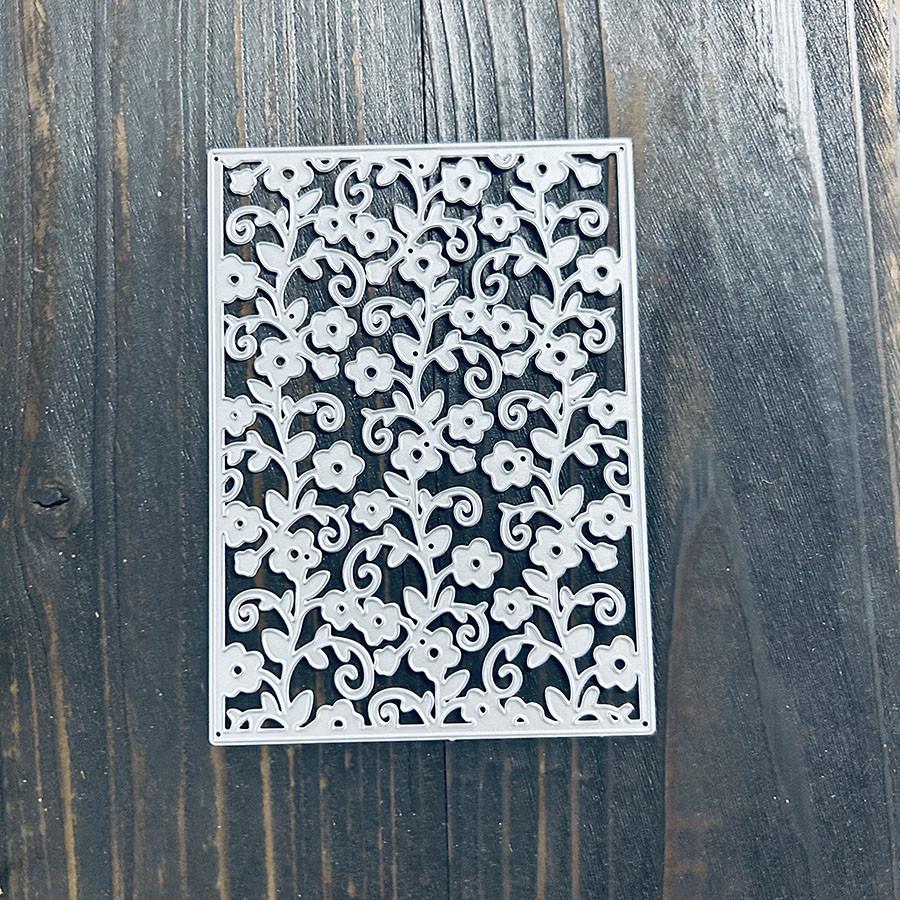 Flower Background Frame Metal Cutting Dies Stencil for DIY Scrapbooking Photo Album Embossing Paper Cards Crafts Diecuts