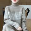 Women Sweater 100% Wool MODERN NEW SAGA Turtleneck Knit Pullover Thick Winter Jumpers Female Knit Tops
