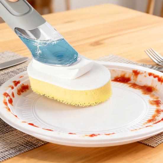 8 ks Náhradní houbičky na mycí tyčinku Neškrábavé Dvojí textura Mycí houbičky Náhradní Houbičky do myčky