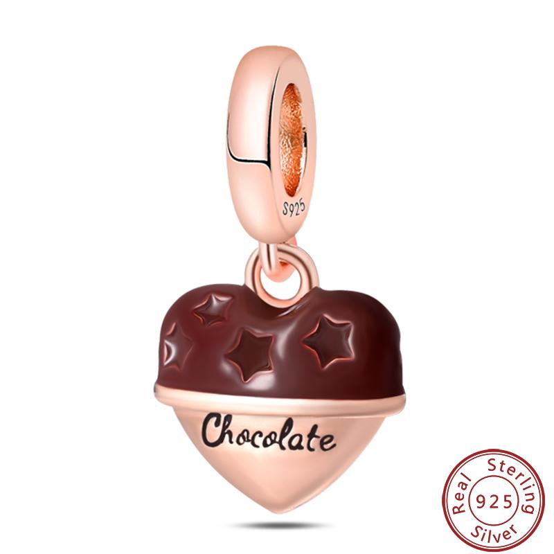 Dessert Afternoon Tea Series Copper Coffee Cake Pizza Fries Sweet Charms Beads 3Mm Diy Fine Jewelry Making