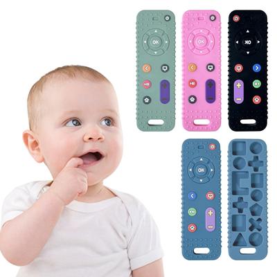 Baby Silicone Remote Control Dental Glue, Baby Mother and Baby Toy Grinding Stick Remote Control Dental Glue