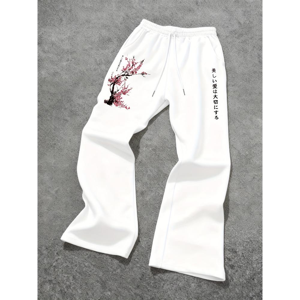 Punk Hip-hopowe Męskie Codzienne Spodnie Szerokie Nogawki, Luźne Jesienno-Zimowe Spodnie z Prostymi Nogawkami, Spodnie Szerokie Nogawki, Spodnie Sportowe Joggingowe