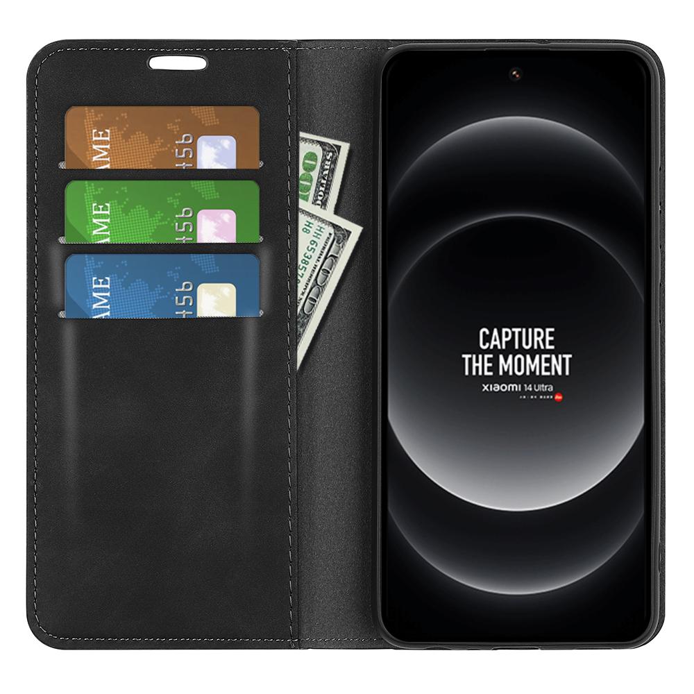 

Для Xiaomi 14 Ultra Case PU Leather Wallet Flip Magnetic Protect Phone Cover Red