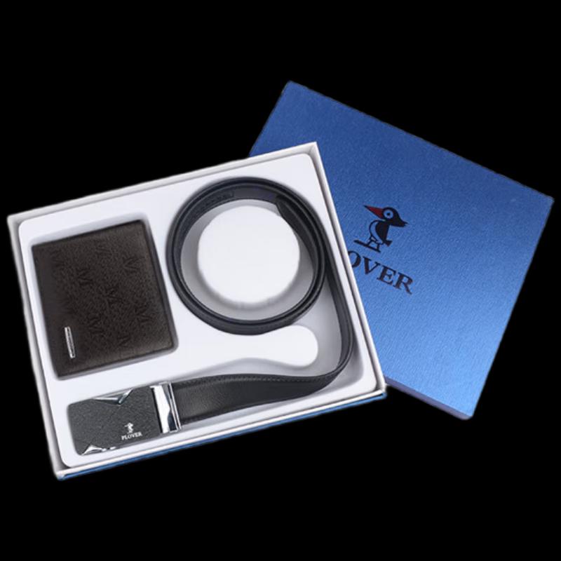 Мужской кожаный кошелек и ремень Plover 115cm