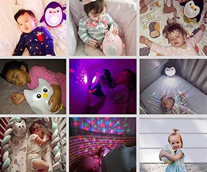 ROBOT PLAZA Sleeping Plush Toy with and Baby Toy for and Children Planetarium, Melody, Heartbeat, Gift, 0-Year-Olds (Hedgehog)
