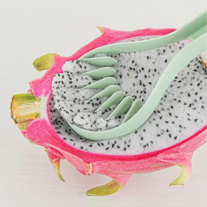 6 In 1 Melon Ball Spoon Setting Knife Shape Set Stainless Steel Fruit Spoon Fruit Carving Tool Watermelon Slicer Kitchen Gadgets