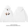 Oversize Hoodie Sweatshirt Long Sleeve Fleece Casual Streetwear Autumn Winter High Street Couple Matching Loose Fit Hoodie
