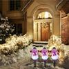 Outdoor waterproof hand doll RGB projection lamp inserted Christmas lawn lamp warm white snow lamp string garden lamp