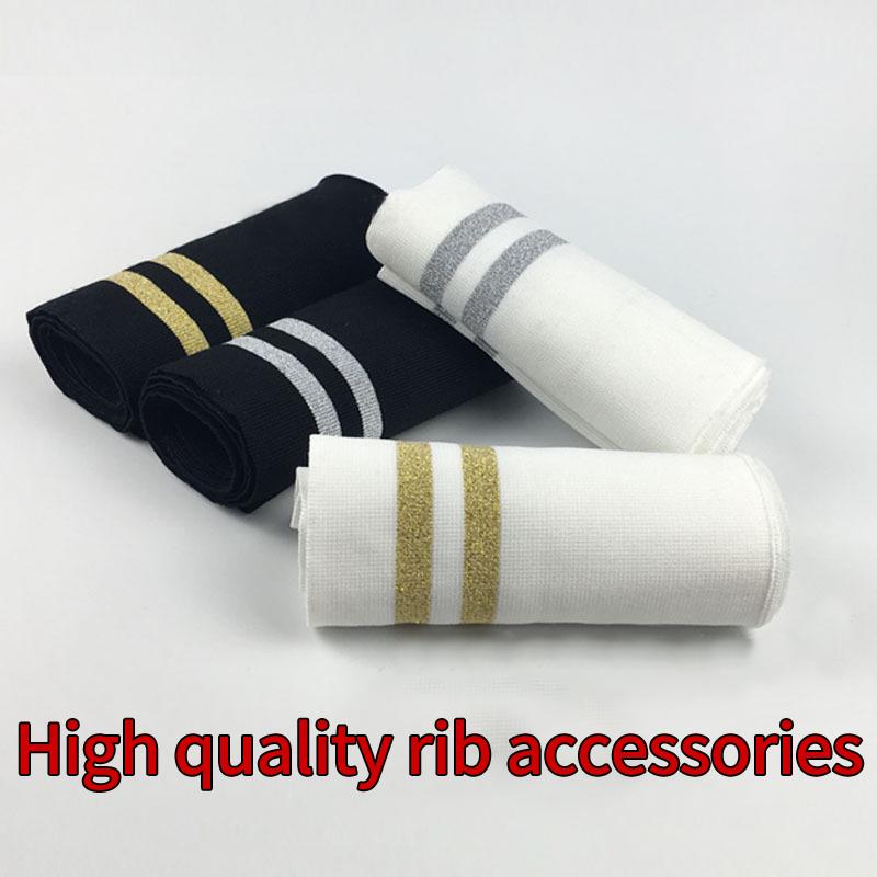 Polyester Spandex Rib Fabric Sleeve Decoration Trouser Cuff Collar Accessories For Winter Hoodies And Sports Pants TJ0516-1