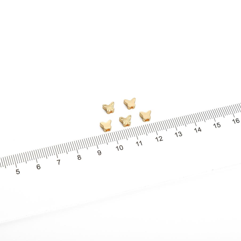 Kobber Glatt Sommerfugl Skilleperle For DIY Smykkefremstilling Håndverkstilbehør