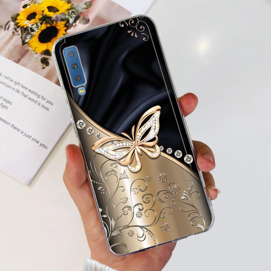 Silicone Cover For Samsung Galaxy A7 2018 Case A750 A750F Case Clear TPU Fashion Phone Case For Samsung A 7 2018 SM-A750F Fundas