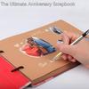20 Stron DIY Album Przygodowy Album na Zdjęcia Ręcznie Robiony Scrapbook Księga Przygód Retro Album Kraft Rocznica Ślubu Księga Gości Weselnych