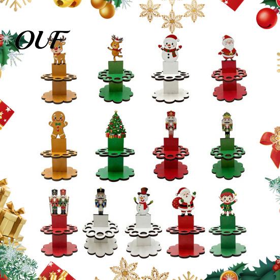 Decorazione da Tavola Natalizia in Legno Porta Soldi di Natale Ornamenti con 10 Fori, Pupazzo di Neve Babbo Natale Albero Espositore per Contanti Porta, Decorazione per