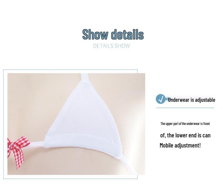 Ice Silk Bow Tie Bikini Lingerie - Low-Rise Japanese Style B0209