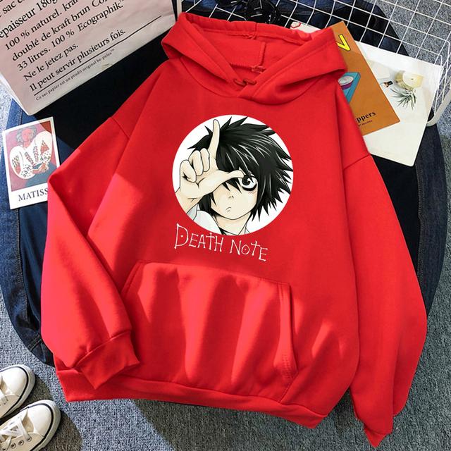 

Женская толстовка с длинными рукавами Death Note в стиле аниме, уличная одежда, спортивный костюм, толстовка высокого качества