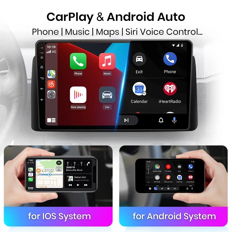 JIUYIN Android 13 Auto Radio Smart Fortwo 451 2005 - 2015 Wireless Carplay 4G Car Multimedia GPS 2din Autoradio