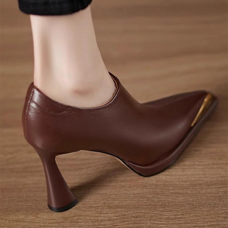 

Sexy High Heels Women Shoes Pointed Toe Luxury Retro Ankle Boots Fashion Pumps Winter Party Boots New Dress Mujer De Botas 35
