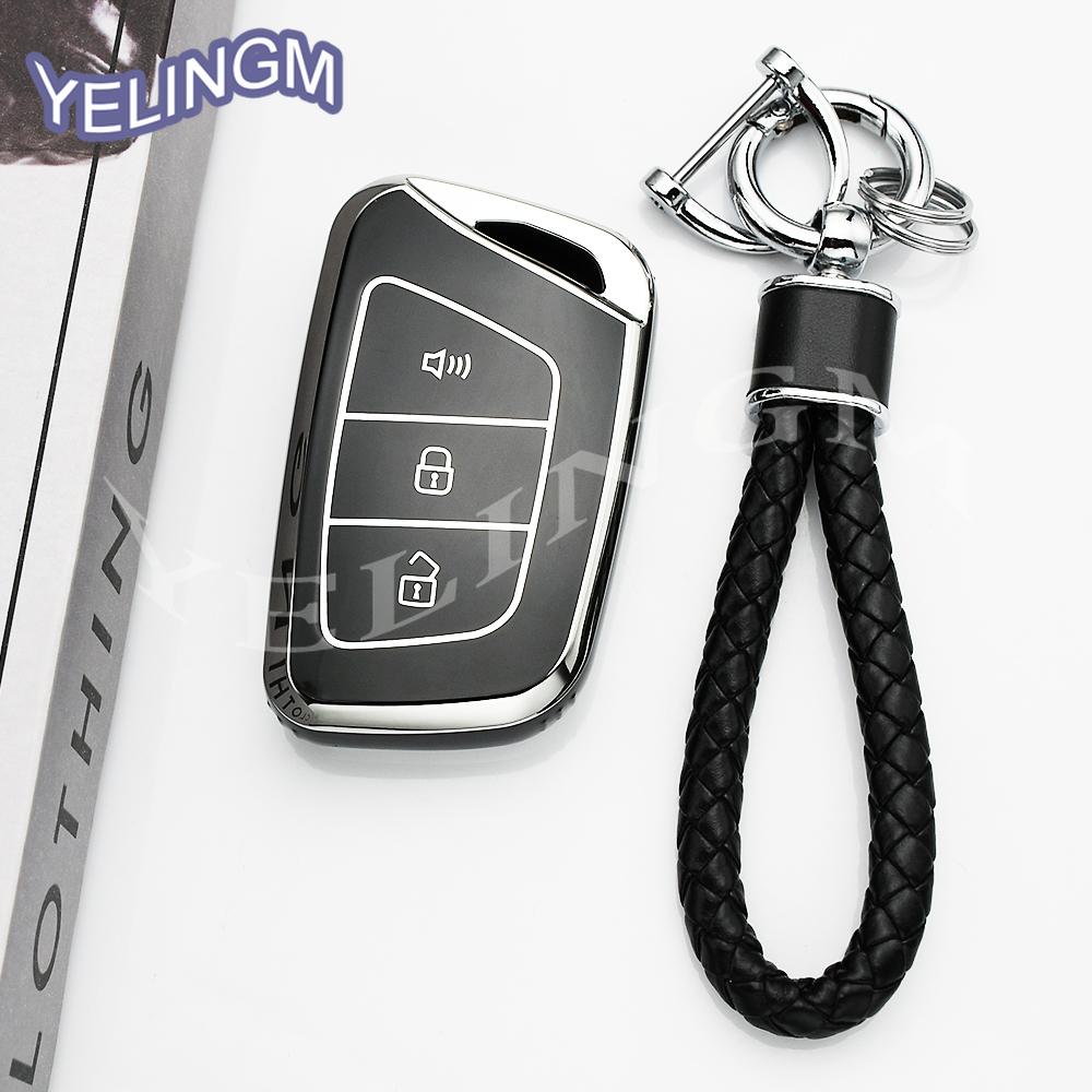 New Tpu 3Button Car Key Case Suitable For Jac Jiayue A5 X4 X7 Ic5 Iev S4 7S T8 Refine S4 S7 M6 Keyless Keychain Accessories