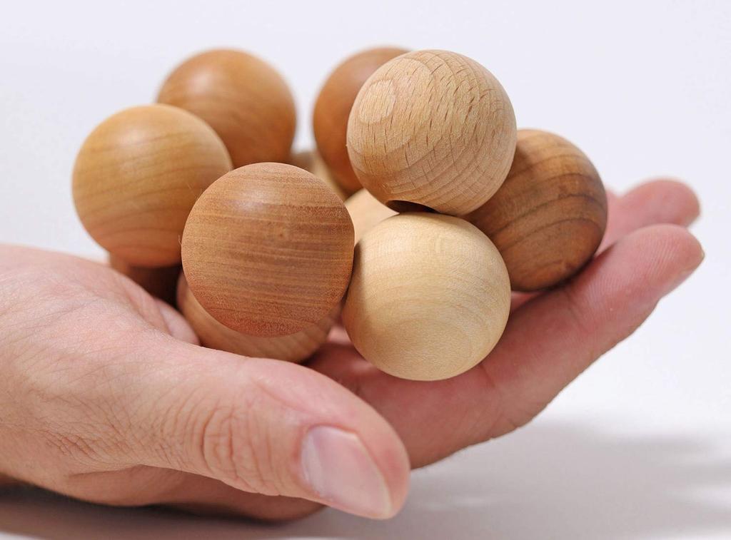 Wooden Rattle Toy for Made with Natural Bead Grasper Grimm's Babies, Materials,