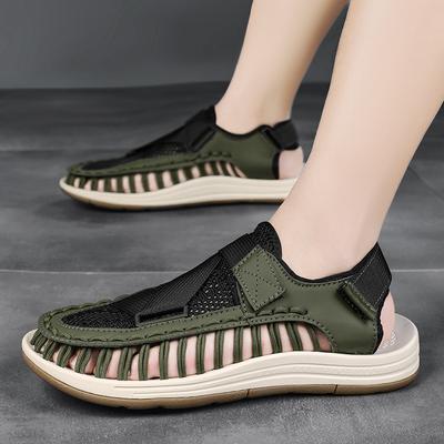 Sandali estivi da uomo Scarpe da spiaggia con suola morbida Pantofole casual in tessuto da uomo 39-47