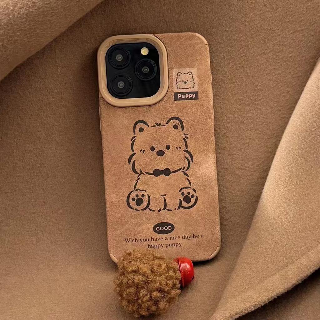 Skin Brown West Highland Puppy Suitable for Apple 16promax Mobile Phone Case for Women Iphone14/12 Veneer 15