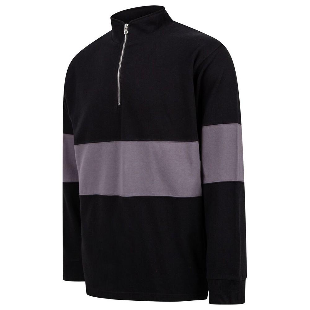Front Row Unisex Adult Panelled Quarter Zip Jumper