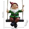 Cartoon Gnomes Statue Outdoor Garden Yard Decorations Cute Funny Dwarf Statue Middle Finger Gnome Creative Tree Hanging Ornament