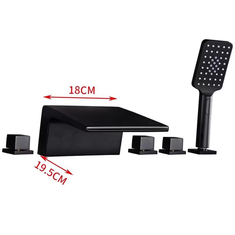 Lindong All-Copper Bathtub Edge Faucet Set