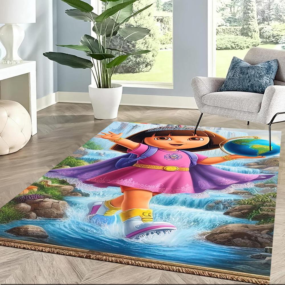 Dora Explorer Floor Rug Office Rug Design for Dormitory Balcony Bedrooms Game Room Anti-slip Rug Decorate Offices Wedding Party Gift