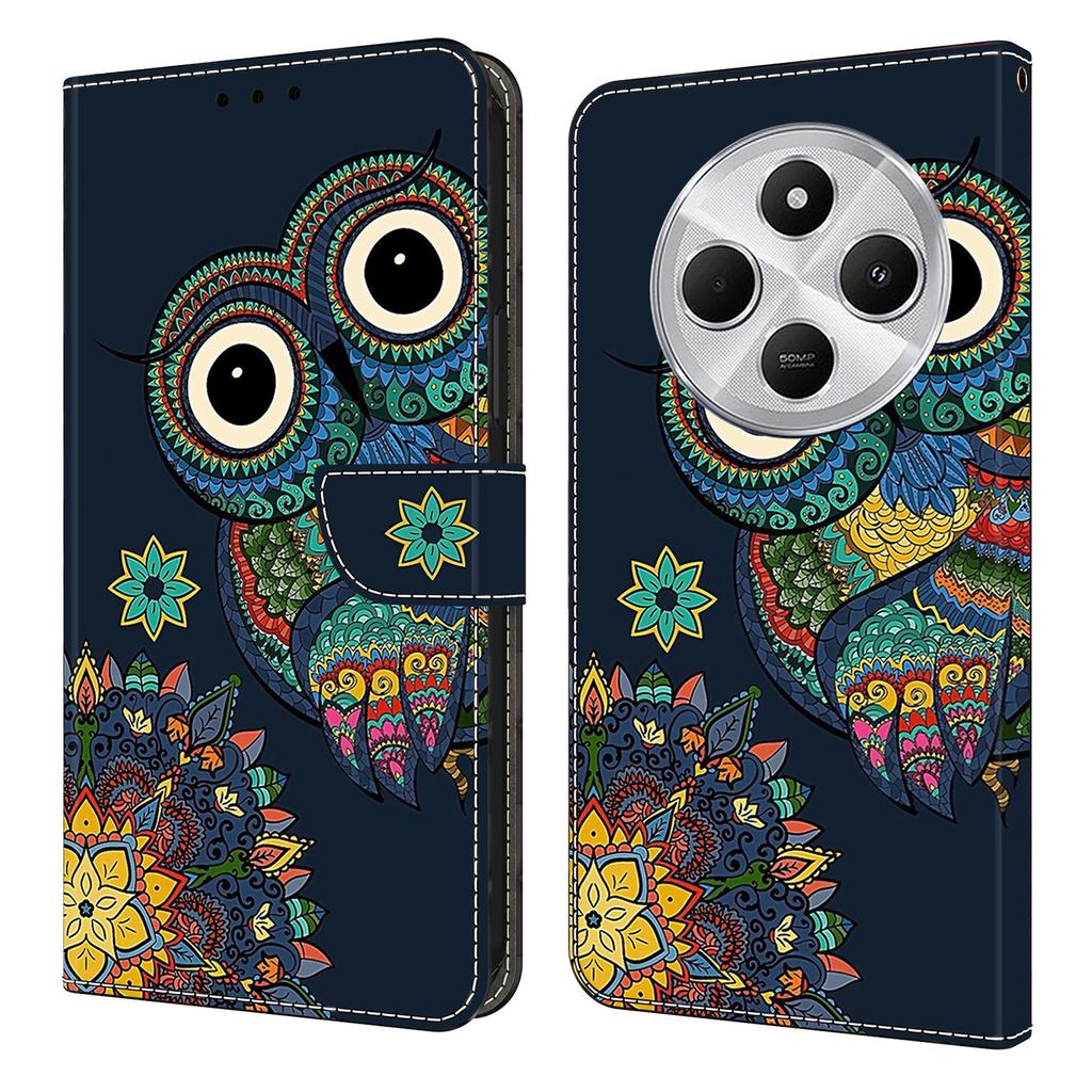 Wallet Case For Xiaomi Poco C75 4G/Redmi 14R 5G/14C 4G Pattern Printing PU Leather Flip Stand Phone Cover