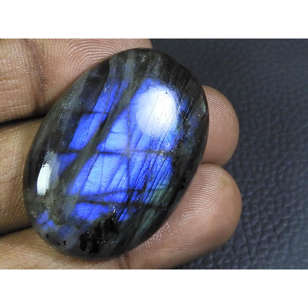 

66Cts. Natural Labradorite Blue Fire Oval Cabochon Loose Gemstone 27X39X06MM B-20