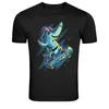 Skateboard Shark Extreme Sports Cartoon Graphic T-Shirt