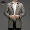 Classic Men's Mid-Length Trench Coat: Business Suit Collar for Spring & Autumn