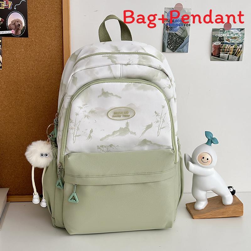 National Style Backpack For Girls With Nylon And Laptop Storage For School And Travel