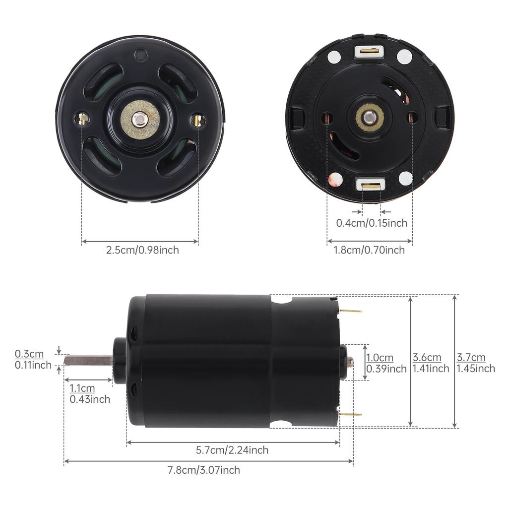 550 kartáčovaný motor 12T 21T 29T 35T 6 - 8.4V s výstupním hřídelem 3.17mm DC motor pro 1/10 RC terénní pásový vůz / RC terénní lezecký vůz