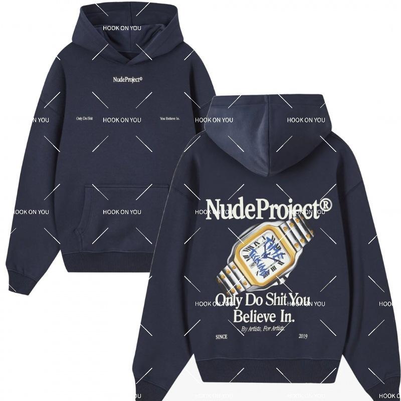 D11-Cotton-containing blended men's and women's versatile sweater fashion long-sleeved street fashion loose hoodie