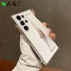 S26 Ultra Case Wrist Strap Bracket Frosted Transparent Slim Case For Samsung Galaxy S26 S2 S24 Ultra Plus Edge Hard PC Cover