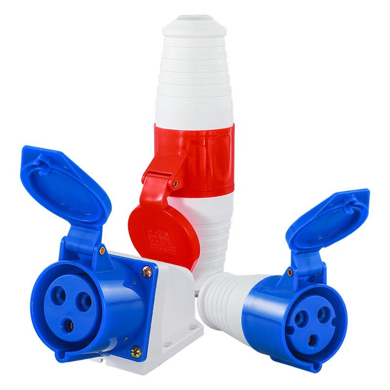 16/32A Waterproof Industrial Plug & Socket - Surface/Flush Mounted Aviation Connector