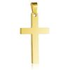 Gold Electroplated Stainless Steel Cross Necklace for Men and Women - Trendy European & American Fashion Accessory