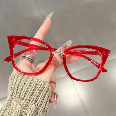 Ultraleichte und modische Cat-Eye-Brille mit großem Rahmen gegen blaues Licht ist eine einfache und vielseitige Sonnenbrille zum Fotografieren
