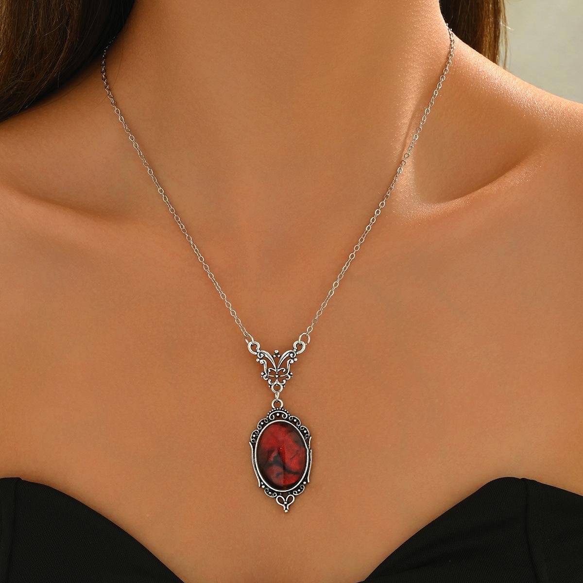 

Геометрические ретро женские украшения 2025, геометрический дизайн с инкрустацией драгоценными камнями, длинное хрустальное ожерелье