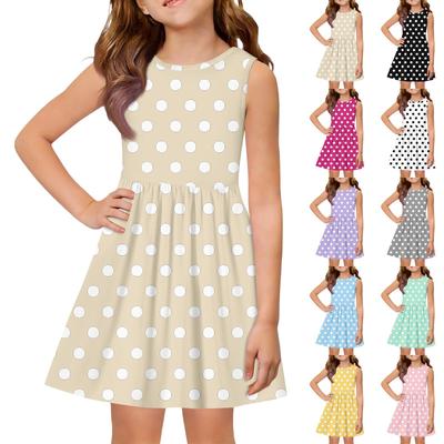 Girls' Summer Princess Dress - A-Line Vest Splice Dress