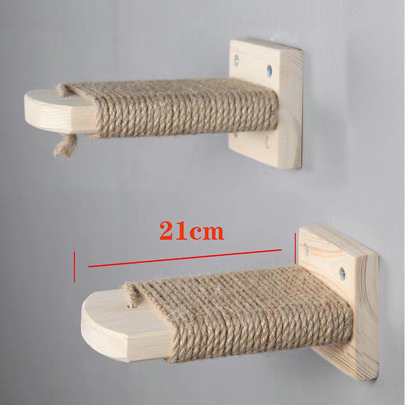 2026 Space-Saving Wall-Mounted Cat Tree & Climbing Frame with Solid Wood Platforms