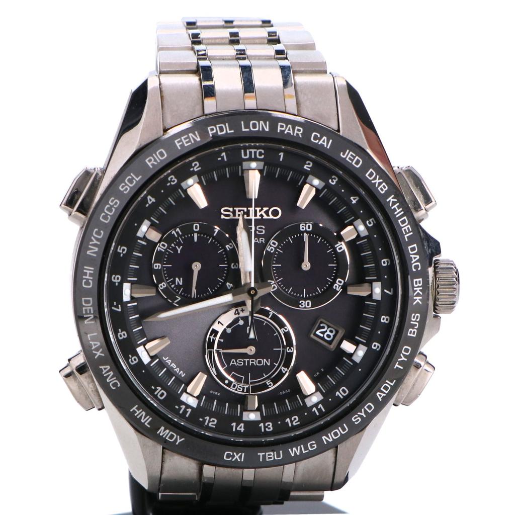 Seiko SBXB003 ASTRON Prestige Line Titanium Chronograph Dual Time GPS Solar Powered WatchesUsed