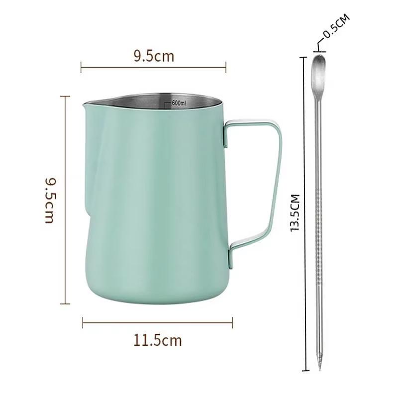 Pichet à mousse de lait Acier Barista Cafetière Mousseur Pichet Espresso Vapeur Mousseur Tasse à Latte Pichet à lait Accessoires à café