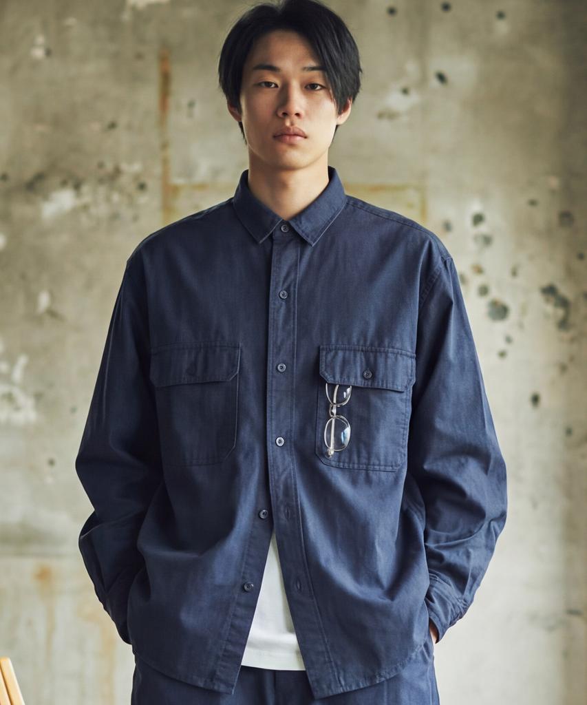 FP142 Light Work Shirt Navy Khls1551