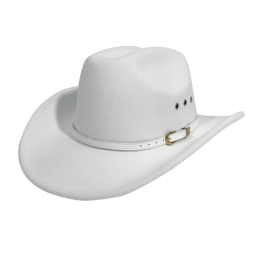 New Western Cowboy Hat One-Word Top Hat Big Eave Hat European And American Fashion Ethnic Style Jazz Hat