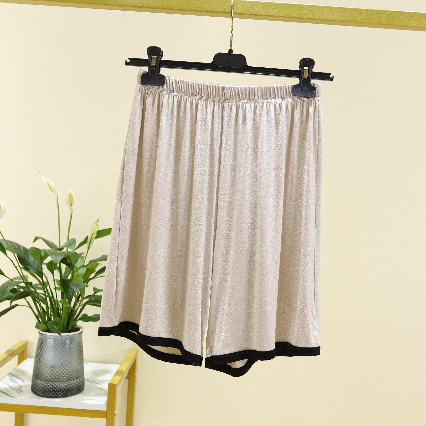 

2025 летние новые женские шорты и пижамы модальные повседневные капри свободные и тонкие домашние пижамы с высокой талией спортивные брюки большого размера XXL