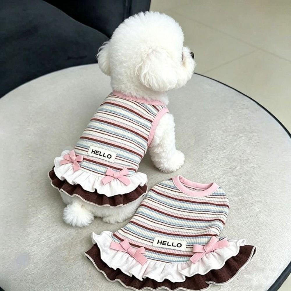 Cute Style Summer Dog Dress Soft Thin Lace Dog Dresses New Teddy Dog Skirt for Small Dogs
