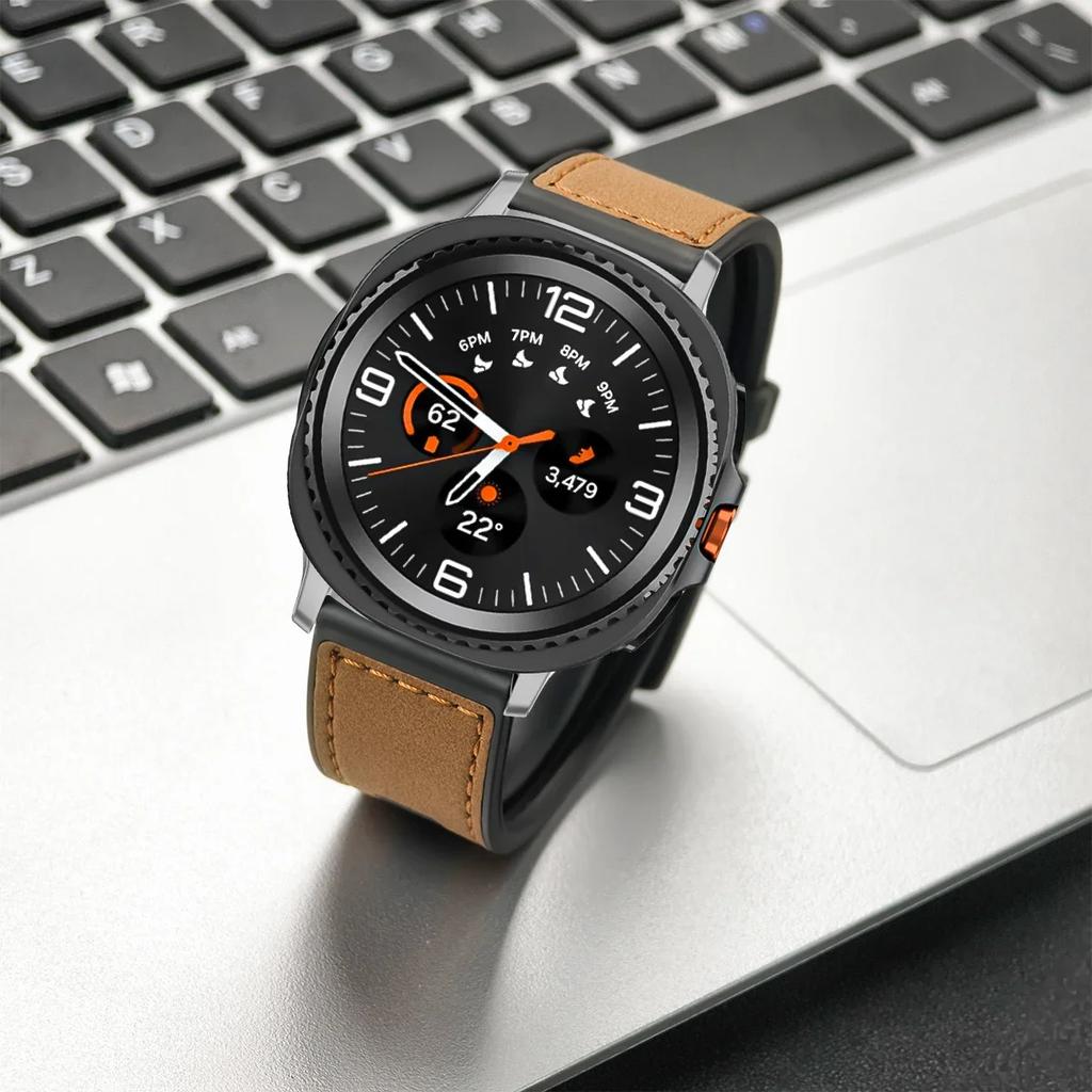 Leather Silicone Strap For Samsung Galaxy Watch 8 Classic 46mm 8 40mm 44mm Sports Bracelet Band For Galaxy Watch Ultra 2025 47mm